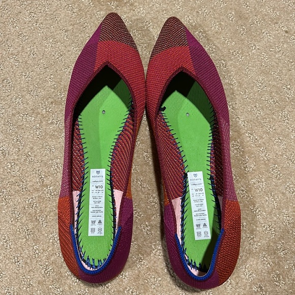 Rothy’s limited edition super cute Point color block pattern, size 10 - Picture 1 of 4